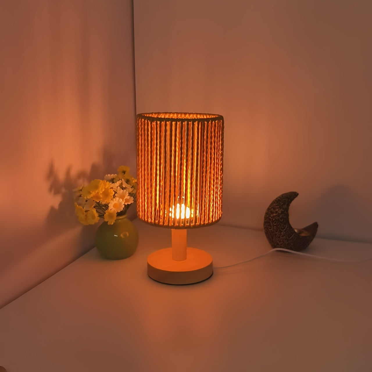Skorter | BarrelGlow - Three Desk Lamp with Striped Pattern