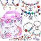 Skørter | Charm Bracelet Making Kit, Gifts for 6 7 8 9 year old girls, Girl toys aged 6-12, 6 7 8 9 year old girl birthday gifts, Arts and crafts for children aged 6-8, Jewelry making set