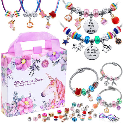Skørter | Charm Bracelet Making Kit, Gifts for 6 7 8 9 year old girls, Girl toys aged 6-12, 6 7 8 9 year old girl birthday gifts, Arts and crafts for children aged 6-8, Jewelry making set