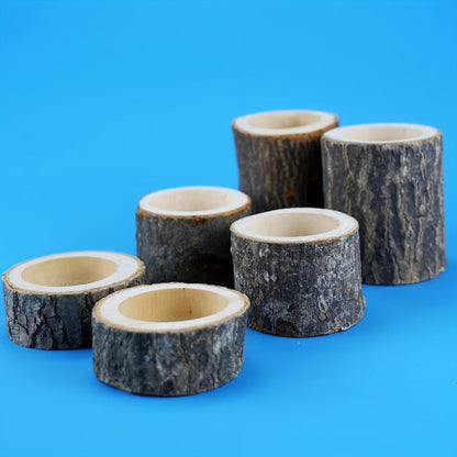 Skorter | 3-piece Set in Wood Candle Holders - 2.5 + 4.2 + 7cm