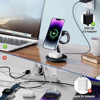 Skorter | Folding magnetic 3-in-1 wireless charger