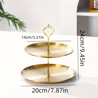 Skorter | SteelTower - 3-layer stainless steel cake stand | Serving platter for desserts and fruits