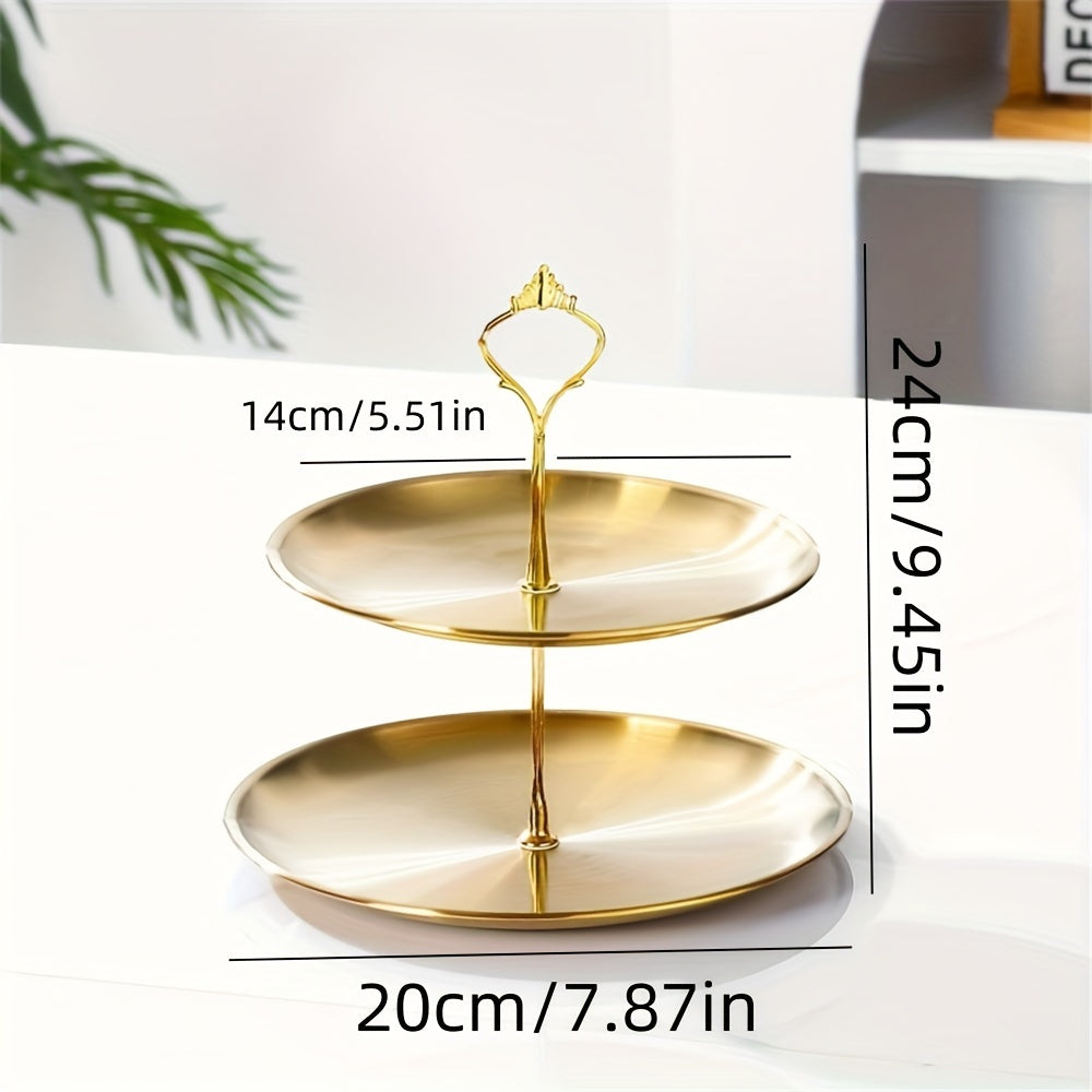 Skorter | SteelTower - 3-layer stainless steel cake stand | Serving platter for desserts and fruits