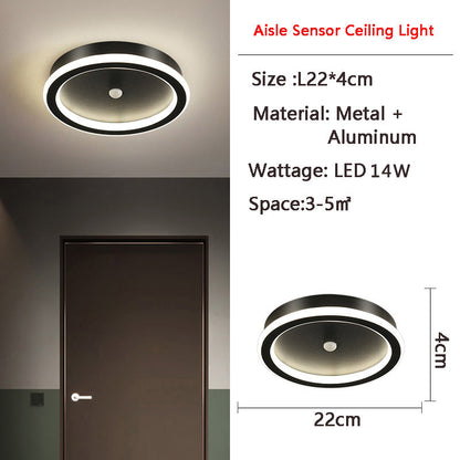 Skorter | MotionGlide PIR Motion Sensor LED Ceiling Light | Smart Lighting | Energy Efficient | Perfect for Hallway & Bathroom