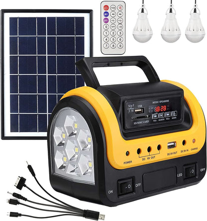 Skørter | Portable solar generator with flashlight for home use camping emergency