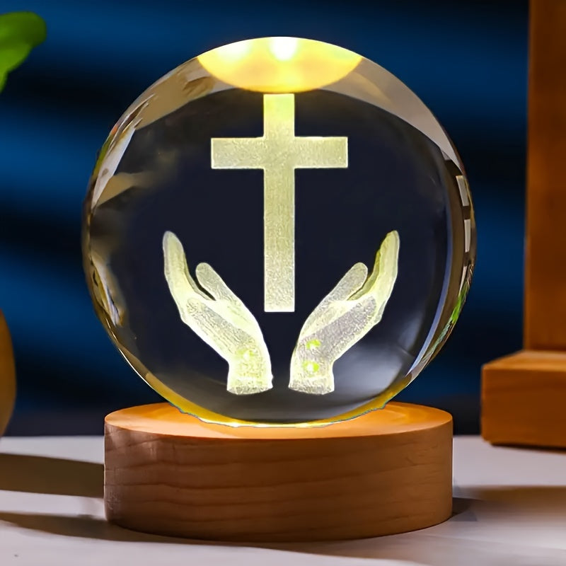 Skorter | CrystalGlow - Traditional 3D Engraved Crystal Night Light