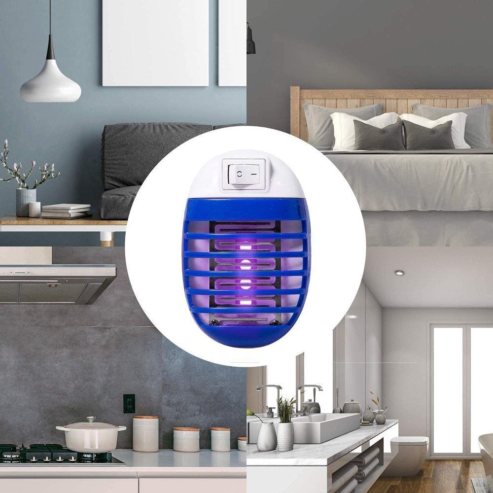 Skørter | 4 Pcs Bug Zapper Plug-In Electric Fly Pest Trap Indoor, Mosquito LED Light for Patio, Bedroom, Kitchen, Office Electronic Insect Killer