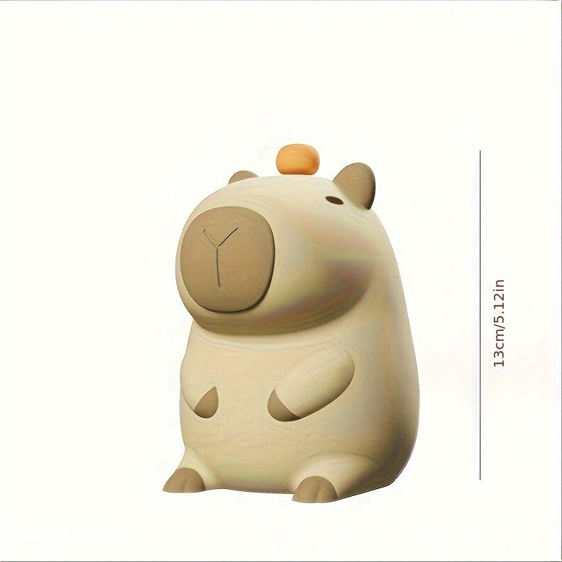 Skorter | CapyGlow - Cute Capybara Night Light with USB Rechargeable Silicone Lamp