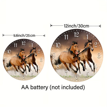 Skorter | GallopTime - Quiet Wall Clock with Running Horse Design