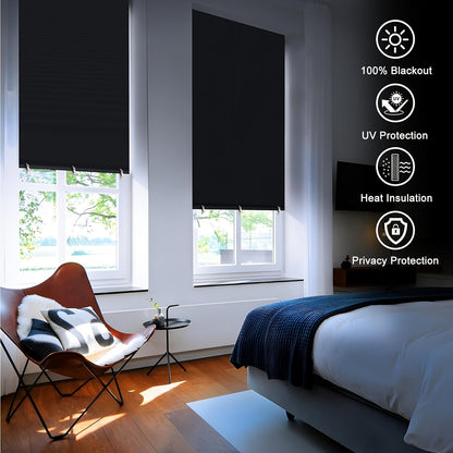 Skorter | Darkening Roller Blinds - Portable Thermal Insulated Curtains for Bedroom and Travel