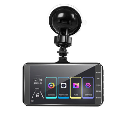 Skorter | A6T 4-inch 170° Wide Angle Full HD 1080P Car DVR Dual Lens Dash Cam Rear Camera Video Recorder with Touch Screen