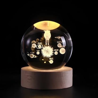 Skorter | SolarSphere – Crystal Solar System with LED Lighting | Educational & Decorative Gift