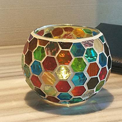 Skorter | European Retro Glass Mosaic Tealight Holder