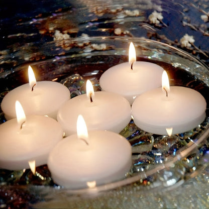 Skorter | 40 Pieces Premium Floating Candles - Ideal for Weddings & Special Occasions | Smokeless, Natural Paraffin Wax