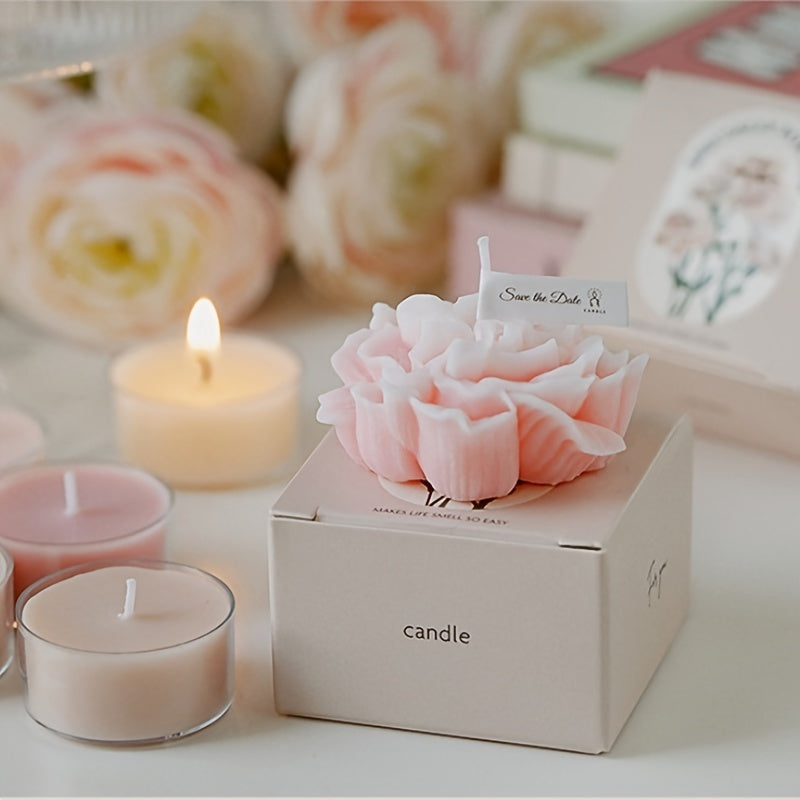 Skorter | 1pc Carnation Scented Candle – Decorative Candle for Mother's Day, Valentine's Day and Christmas