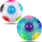 Skørter | Set with 2 Rainbow Puzzle Ball Cube Magic Rainbow Ball Puzzle Bundle Stress Fidget Ball Brain Teaser
