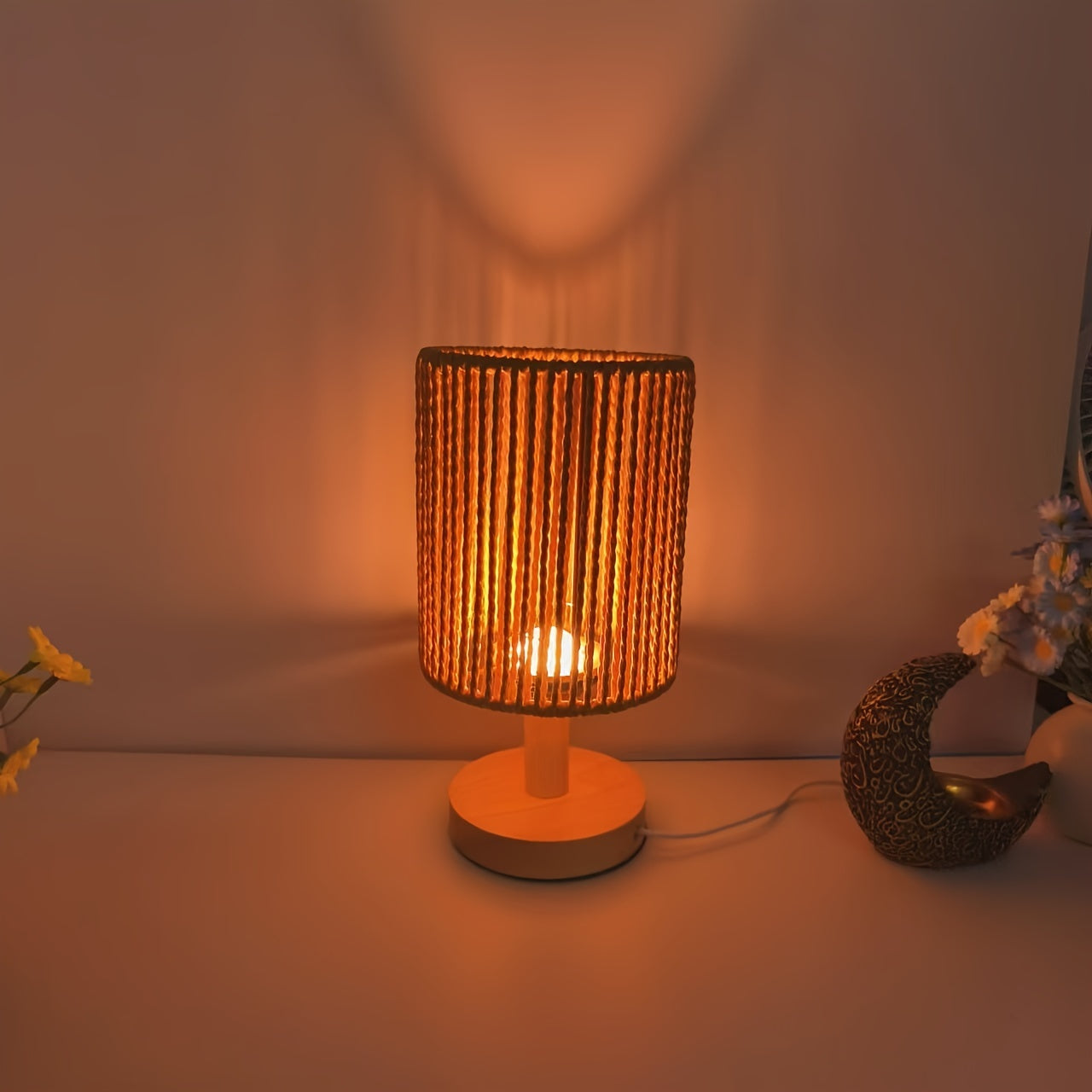 Skorter | BarrelGlow - Three Desk Lamp with Striped Pattern