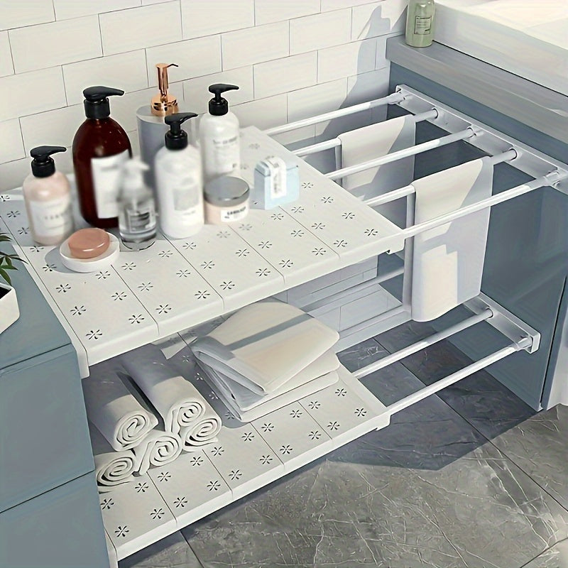 Skorter | FlexRack - Adjustable Wall-Mounted Storage Shelf with Retractable Technology