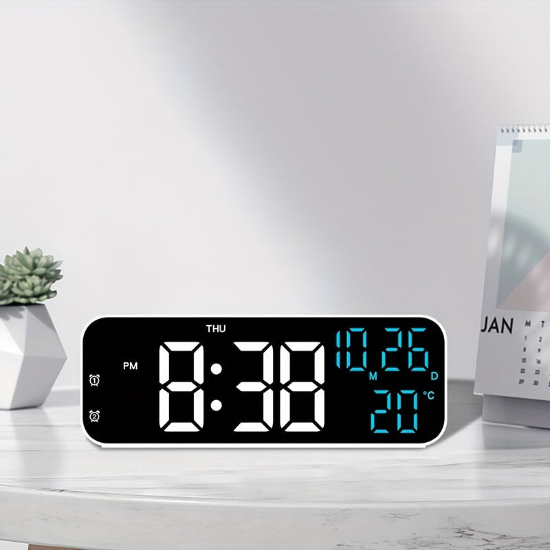 Skorter | DeskTime - Digital USB Desk Clock with Date and Temperature Display