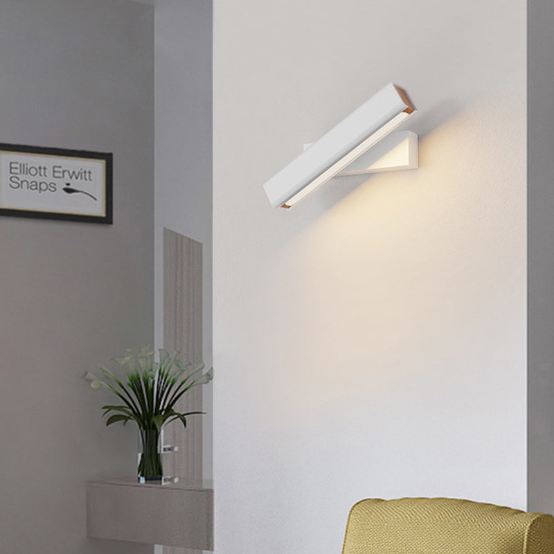 Skorter | Aqsa Modern LED Wall Lamp Indoor Reversible Rectangular Metal/Wood Living Room