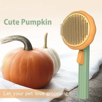 Skorter |  Pumpkin Pet Comb Pet Grooming Self-Cleaning Brush For Dogs Cats Puppy Rabbits