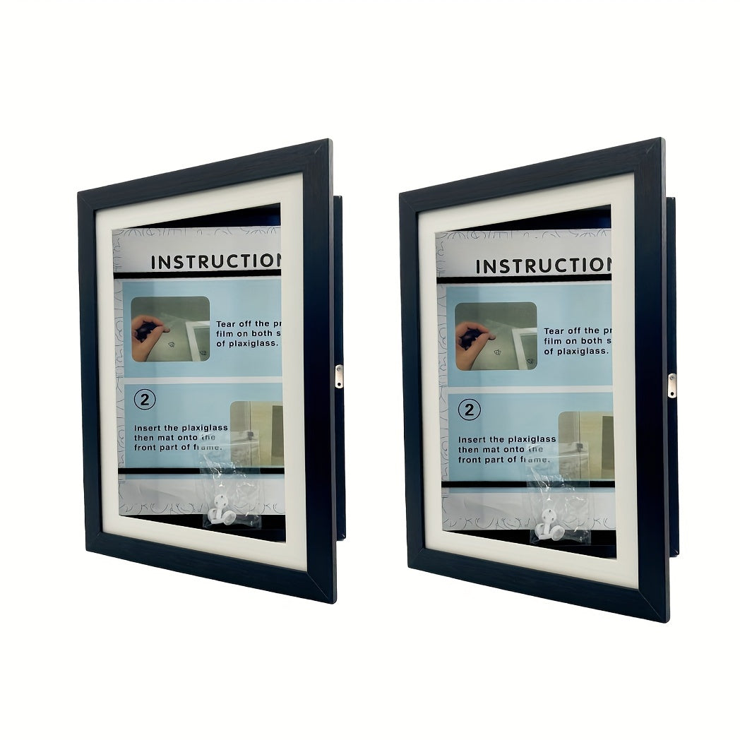 Skorter | 2 pcs Art Frame - Replaceable Frames with or without Mat, Magnetic Photo Frames for Art Projects