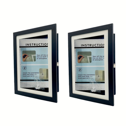 Skorter | 2 pcs Art Frame - Replaceable Frames with or without Mat, Magnetic Photo Frames for Art Projects