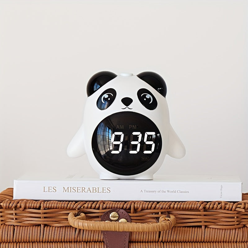 Skorter | PandaGlow - Cute USB Rechargeable Alarm Clock with Temperature Display