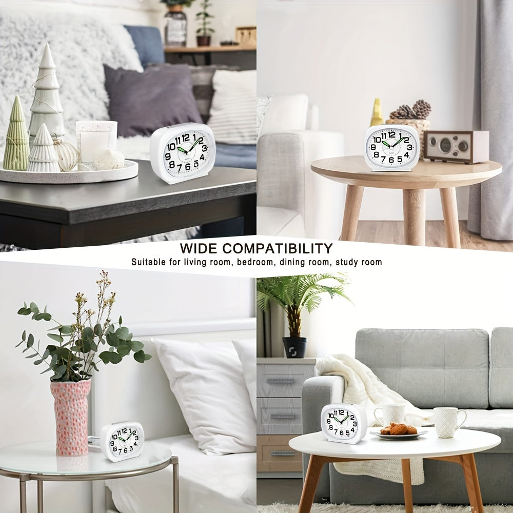 Skorter | TravelTime - Silent Non-Ticking Alarm Clock with Night Light