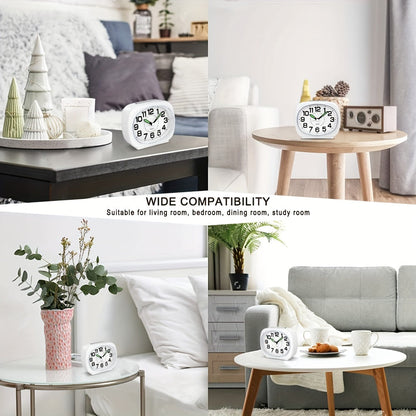 Skorter | TravelTime - Silent Non-Ticking Alarm Clock with Night Light