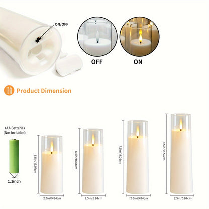 Skorter | 5pcs LED Flameless Candles with Remote Control - For Christmas, Halloween, Wedding Decor