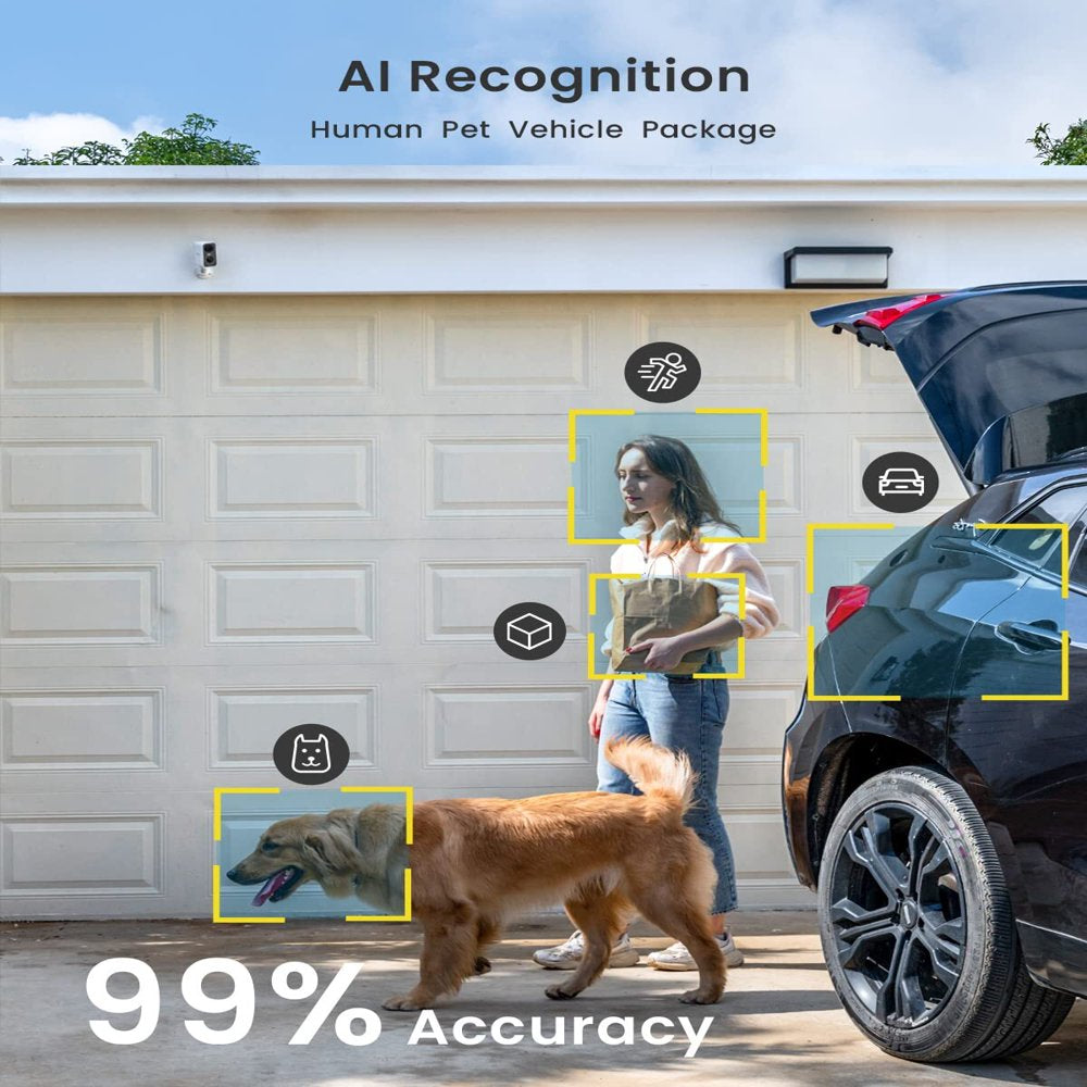 Skørter | Solør Wireless Security Cameras Outdoor, Wifi, Iegeek 2K Color Night Vision, Spotlight & Siren Alarm, Outdoor Camera with AI Motion Detection