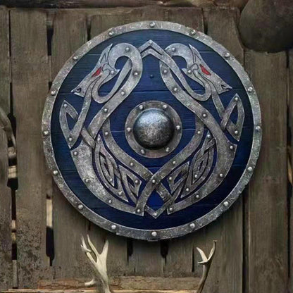 Skorter | Eivor Valhalla Raven Battle Damaged Viking Wooden Shield 30CM