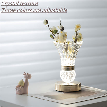 Skorter | CrystalGlow - Modern LED Crystal Table Lamp with Dimmer Lighting