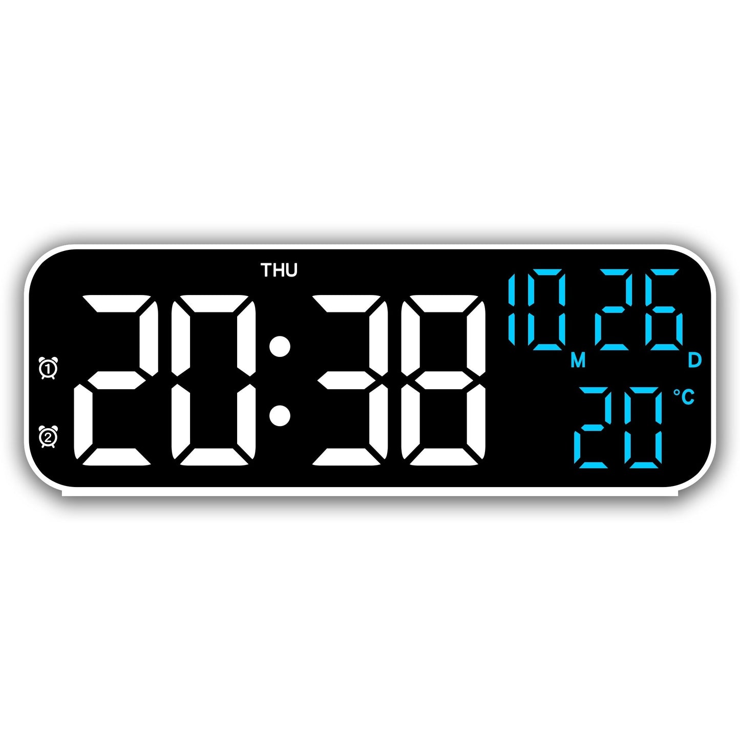 Skorter | DeskTime - Digital USB Desk Clock with Date and Temperature Display