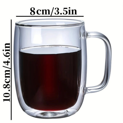 Skorter | ThermoSip Double-walled Glass Mug – Borosilicate Glass, Heat Resistant & Elegant
