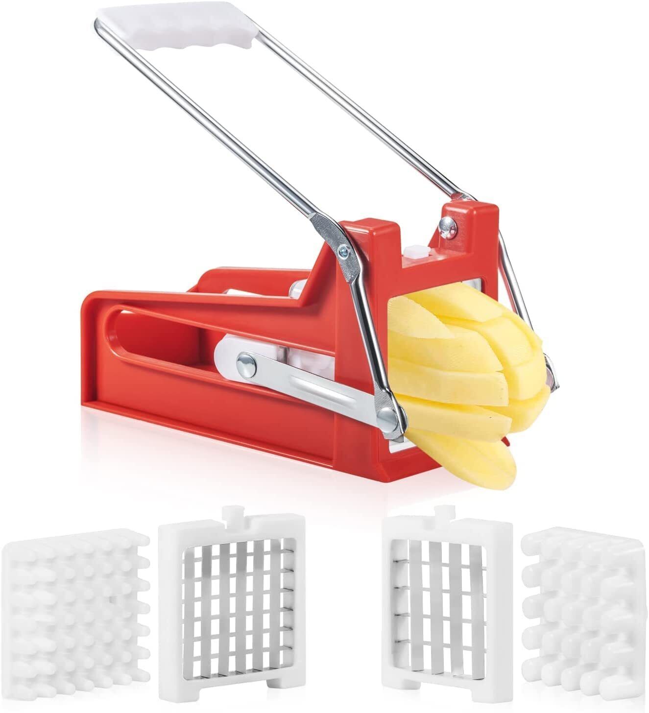 Skorter | Potato Slicer French Fries Slicer Chip Maker Cutter Chopper with 2 Blades -