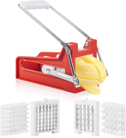 Skorter | Potato Slicer French Fries Slicer Chip Maker Cutter Chopper with 2 Blades -