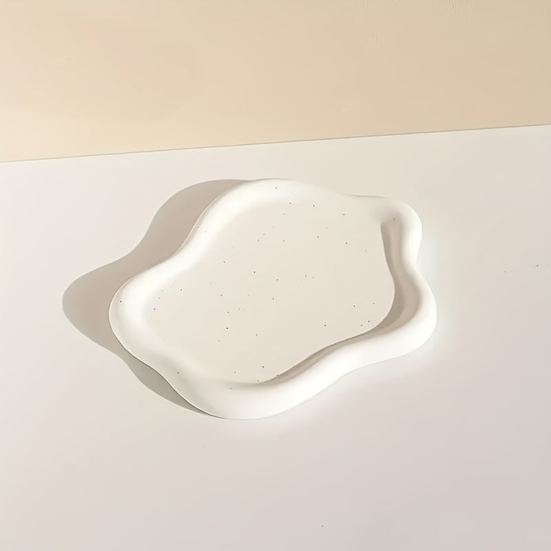 Skorter | CloudTray - White Cloud-Shaped Ceramic Jewelry Box | For Rings & Earrings