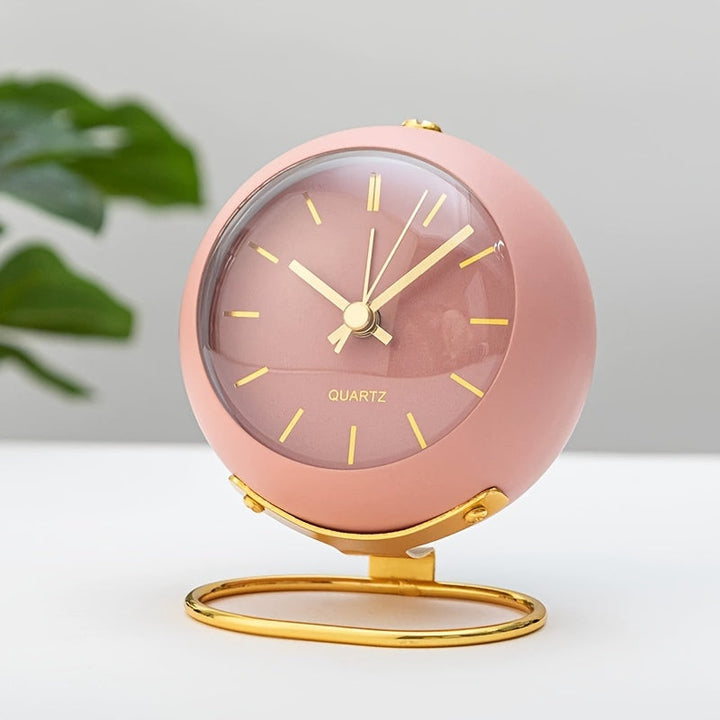 Skorter | Retro Analog Alarm - Silent Non-Ticking Metal Clock