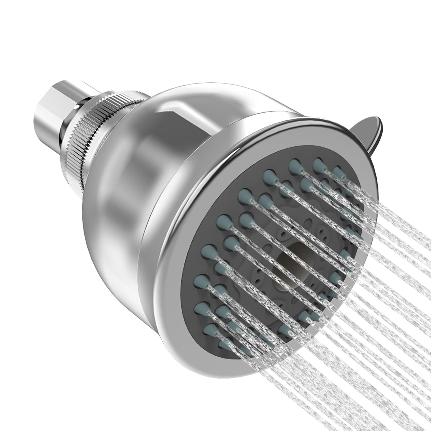 Skorter | 2-spray settings 2.92 inch wall-mounted fixed adjustable shower head in chrome -