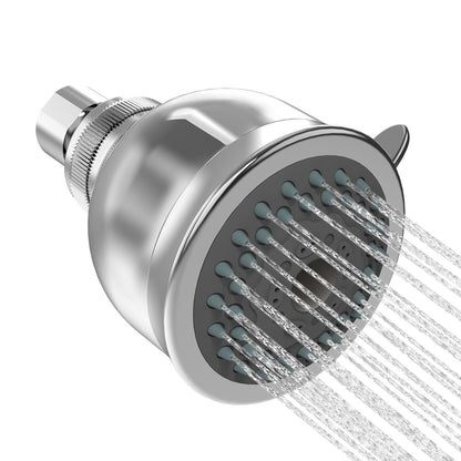 Skorter | 2-spray settings 2.92 inch wall-mounted fixed adjustable shower head in chrome -