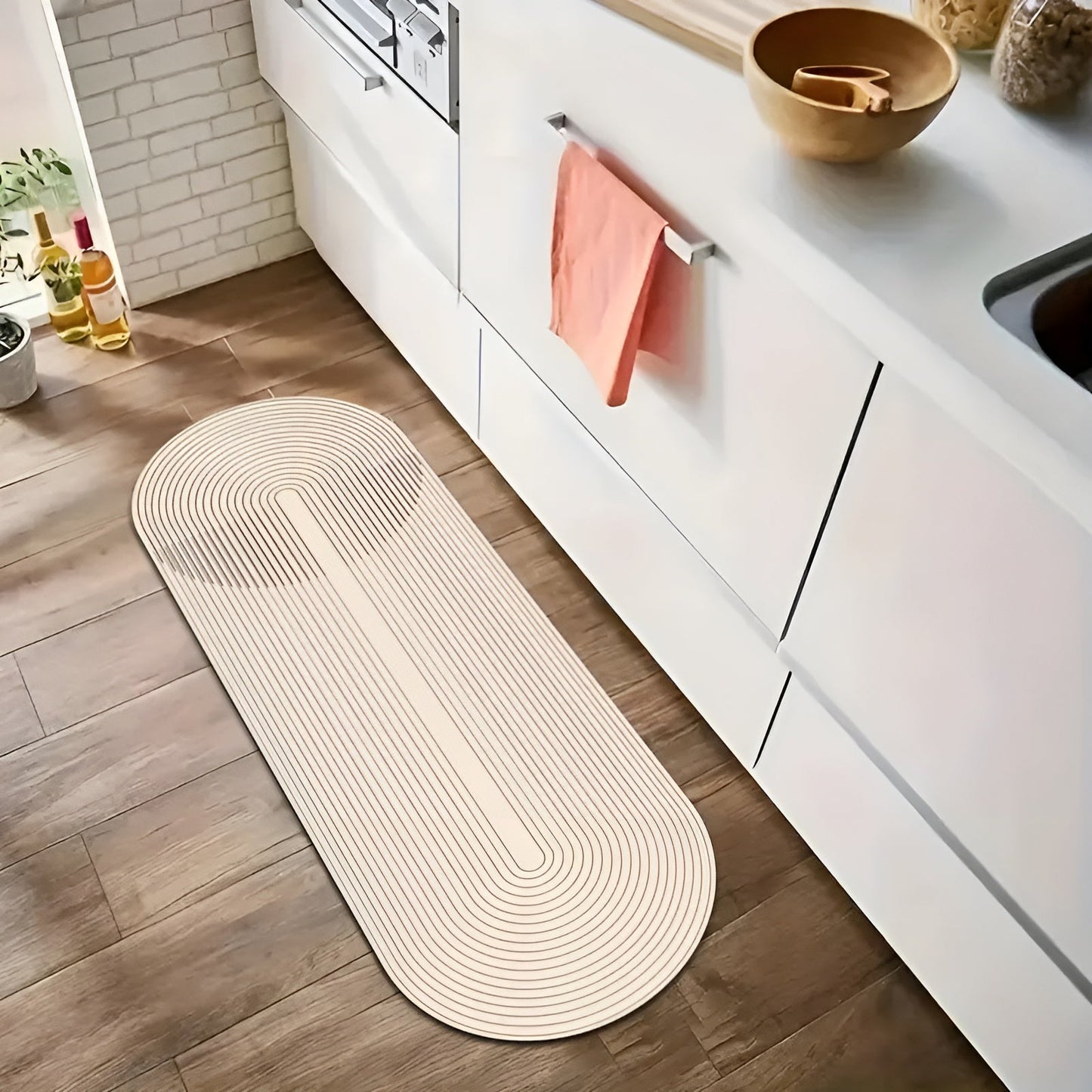 Skorter | AquaStone Diatomite Bath Mat – Ultra Absorbent, Non-Slip & Soft