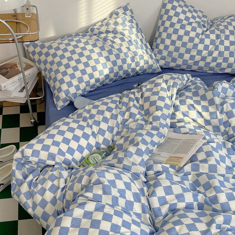 Skorter | Abstract Chessboard Single Bed Linen Set
