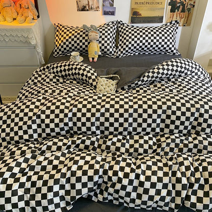 Skorter | Abstract Chessboard Single Bed Linen Set