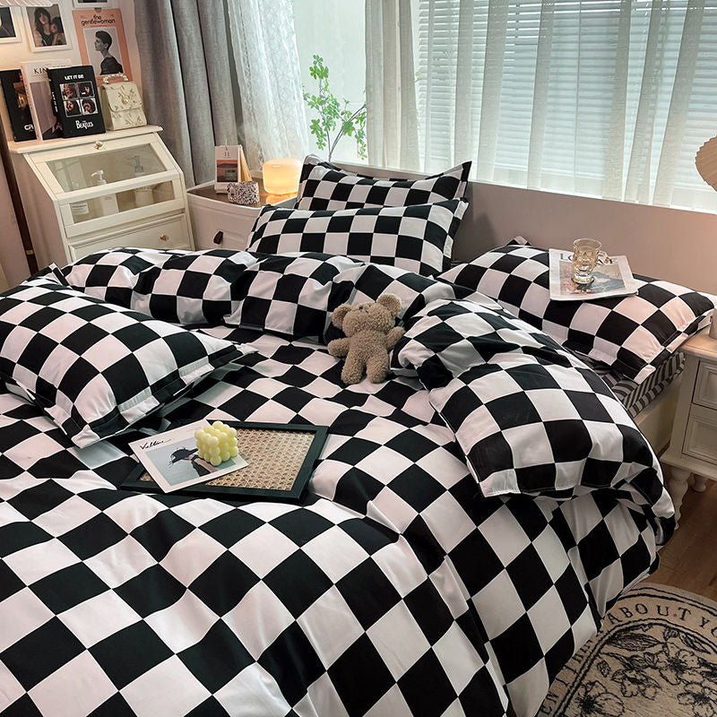 Skorter | Abstract Chessboard Single Bed Linen Set