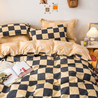 Skorter | Abstract Chessboard Single Bed Linen Set