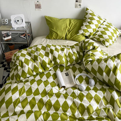 Skorter | Abstract Chessboard Single Bed Linen Set