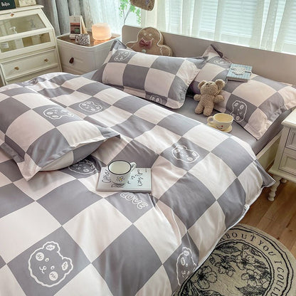 Skorter | Abstract Chessboard Single Bed Linen Set