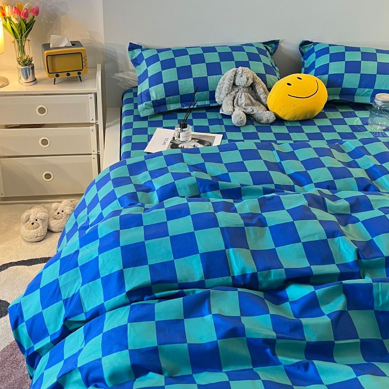 Skorter | Abstract Chessboard Single Bed Linen Set